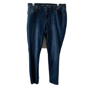 Old Navy Womens Plus Size 14 Blue Super Skinny Stretch Jeans Denim Pants